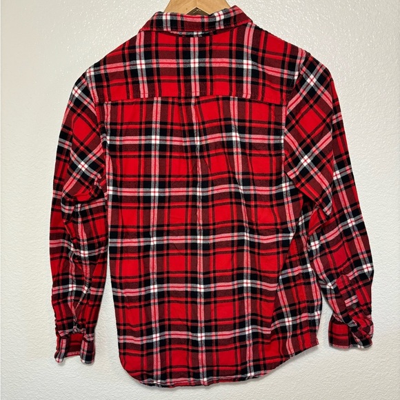 Cat & Jack Red & Black Flannel Button Down Shirt Size Youth 10/12 | holiday | - Picture 4 of 4